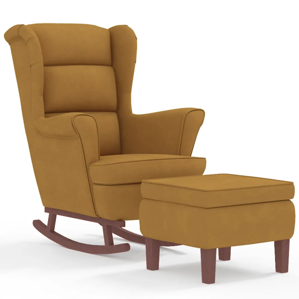 Un Rocking Chair Traditionnel incontournable, confortable et vendu avec un repose-pieds.