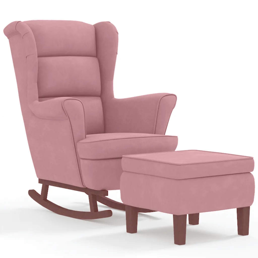 Un Rocking Chair Traditionnel incontournable, confortable et vendu avec un repose-pieds.