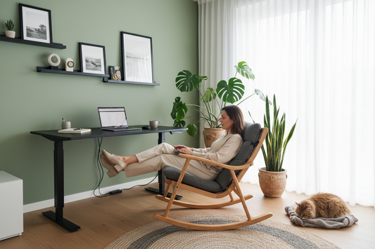 ROCKING CHAIR ET TÉLÉTRAVAIL : LE GUIDE 2026 POUR TRAVAILLER CONFORTABLEMENT CHEZ SOI