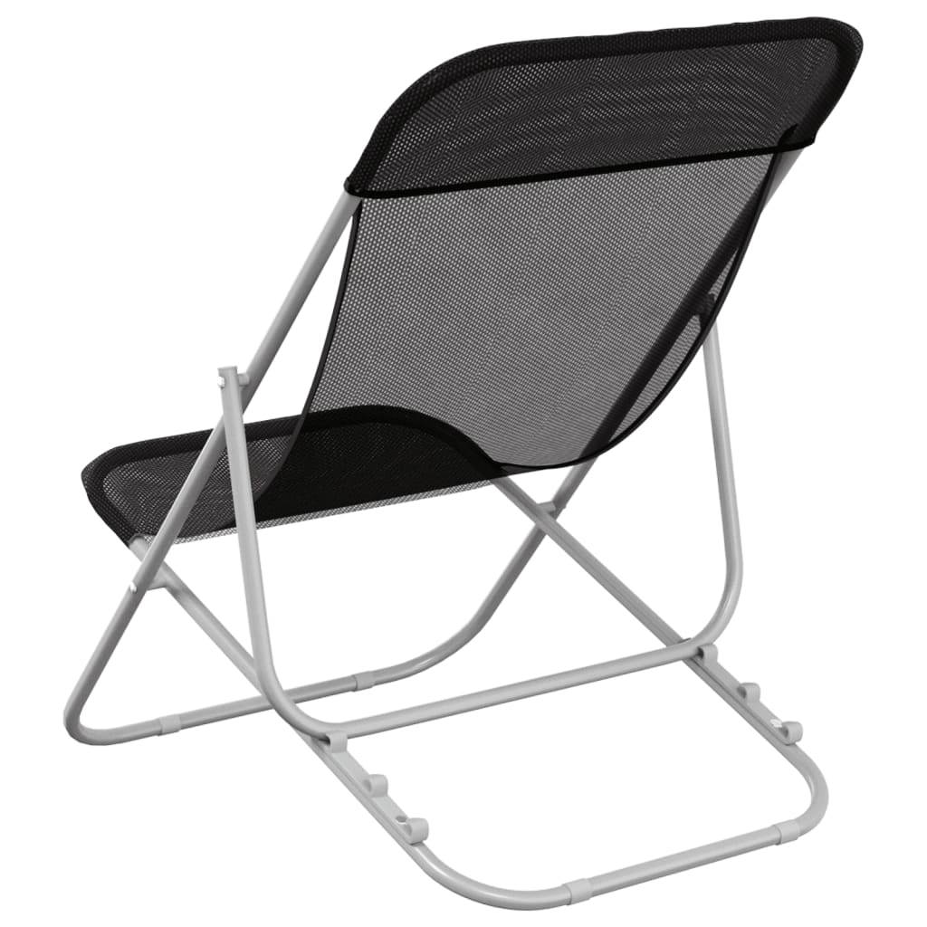 Arrière de la chaise de plage inclinable noire