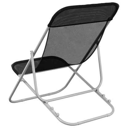Arrière de la chaise de plage inclinable noire
