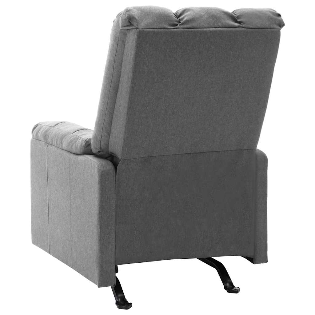 Arrière du fauteuil de massage en tissu gris clair