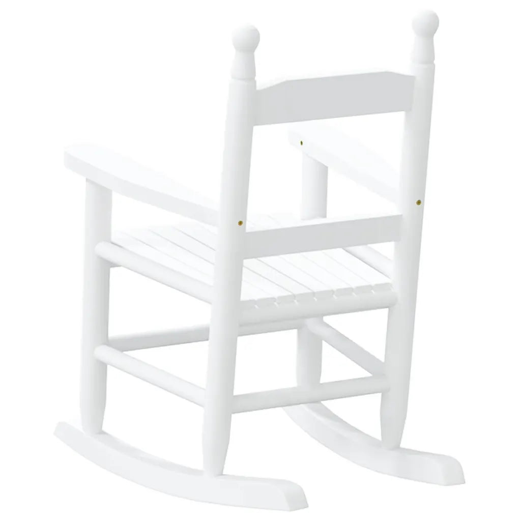 2 Fauteuils à Bascule en Bois Blanc pour les enfants.