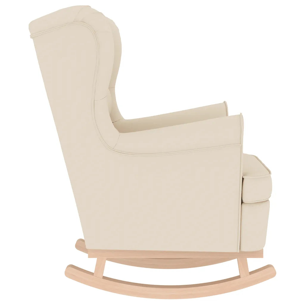 Un Fauteuil à Bascule au style Scandinave de couleur Blanc.