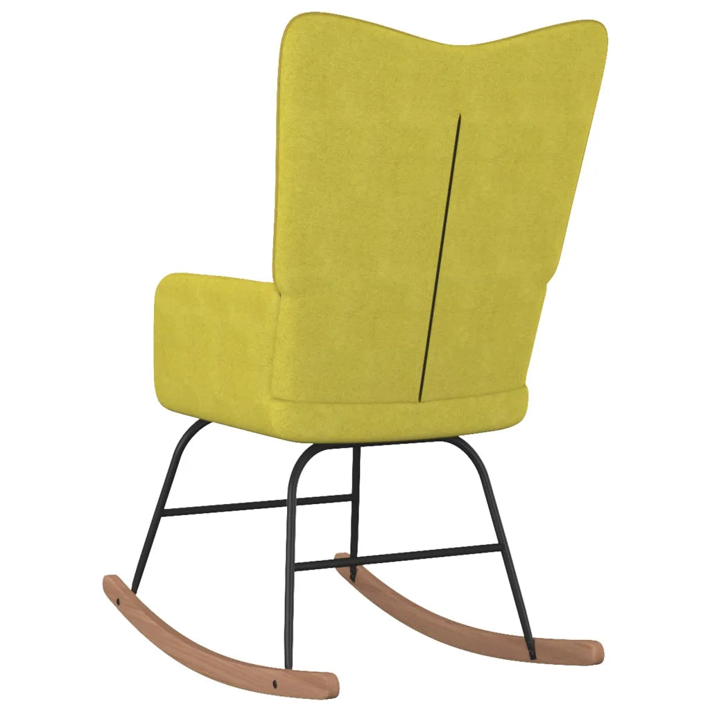 Une Chaise à Bascule en Tissu vert