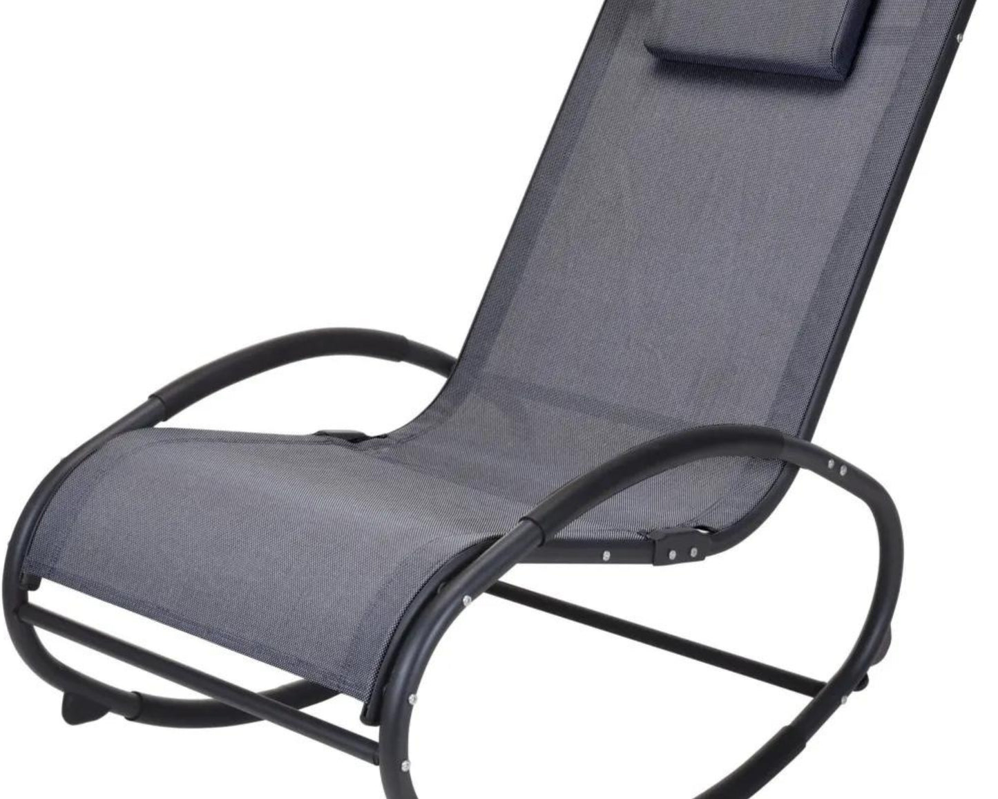 Une Chaise à Bascule Gris Foncé