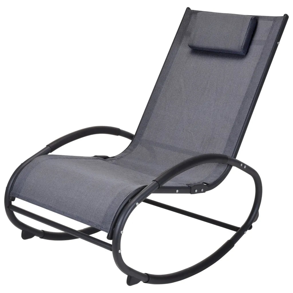 Une Chaise à Bascule Gris Foncé