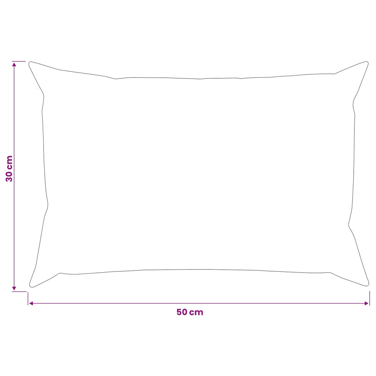 Coussin 30x50 noir : format 30 × 50 cm, noir