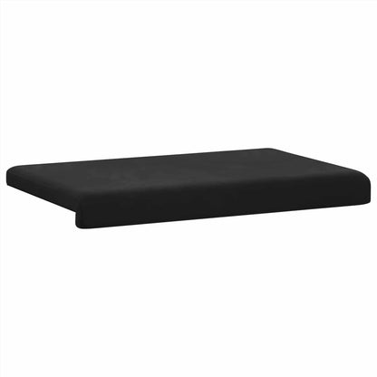 Coussin noir à base rigide présenté en perspective sur fond blanc.