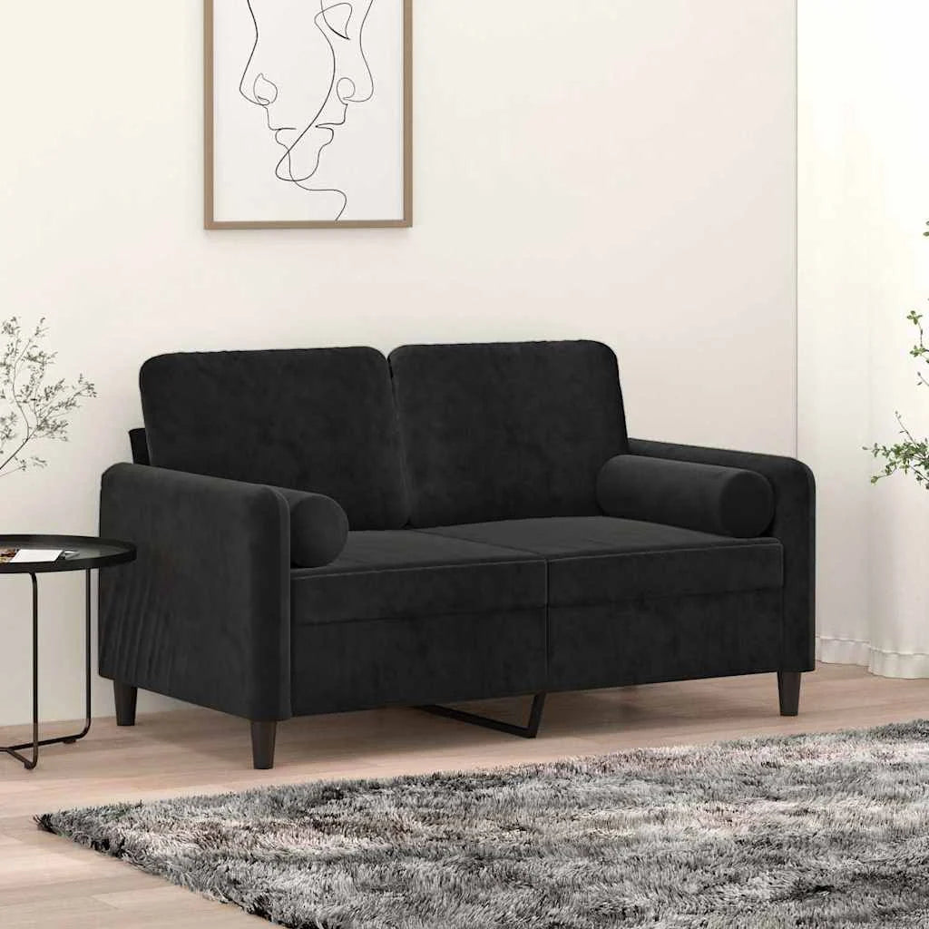 Coussin Cylindrique noir : diamètre 15 cm × longueur 50 cm