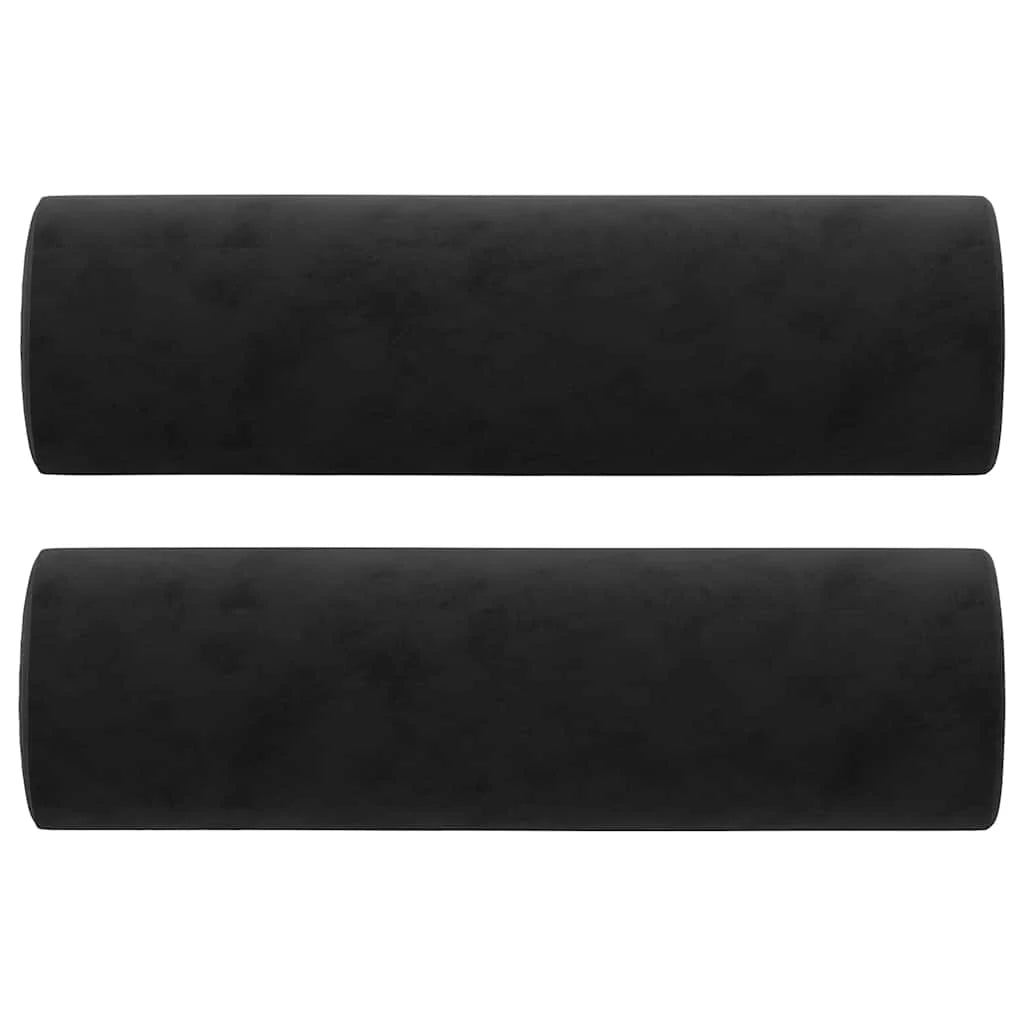 Coussin Cylindrique noir : lot de 2 coussins garnis