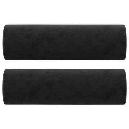 Coussin Cylindrique noir : lot de 2 coussins garnis