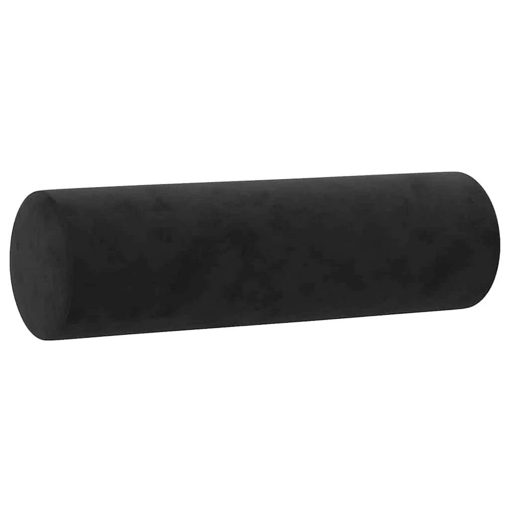 Coussin Cylindrique noir : format diamètre 15 cm × longueur 50 cm