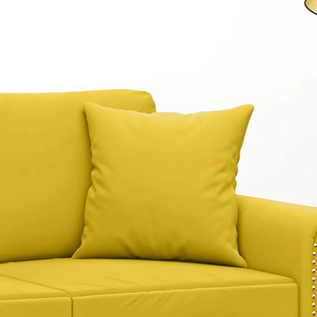 Coussin Jaune : velours 100 % polyester