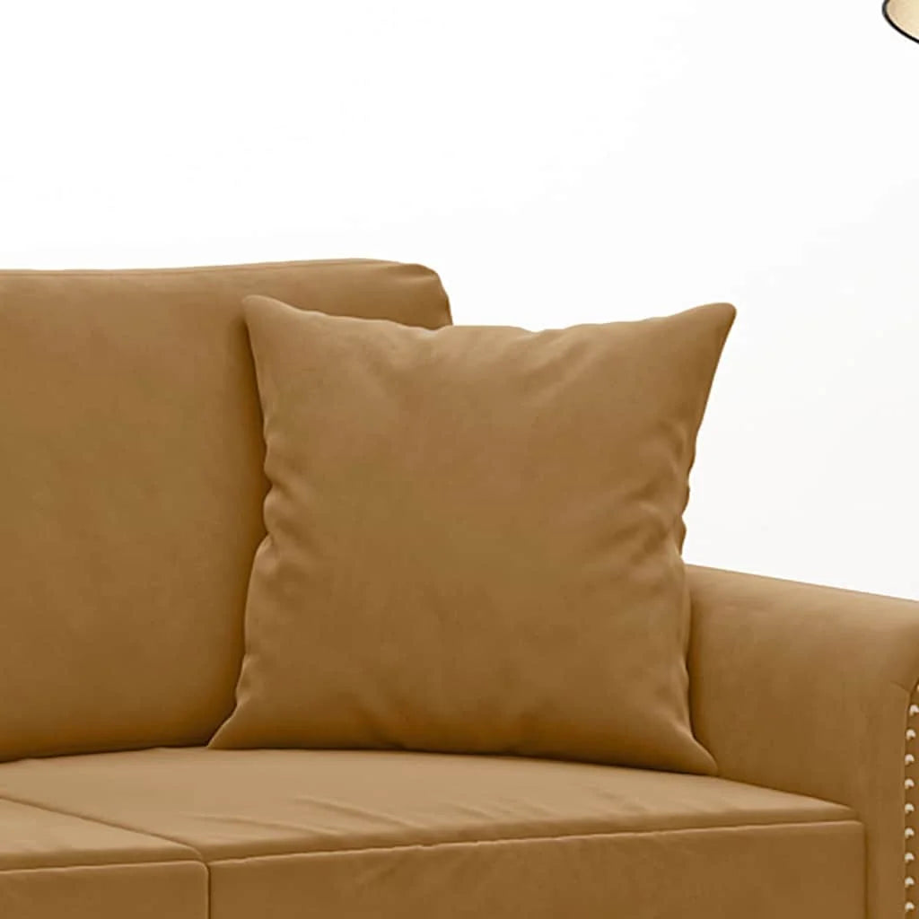 Coussin Marron : velours 100 % polyester