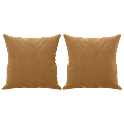 Coussin Marron : lot de 2 coussins garnis