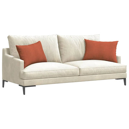 Coussin Orange rouge orange : velours côtelé