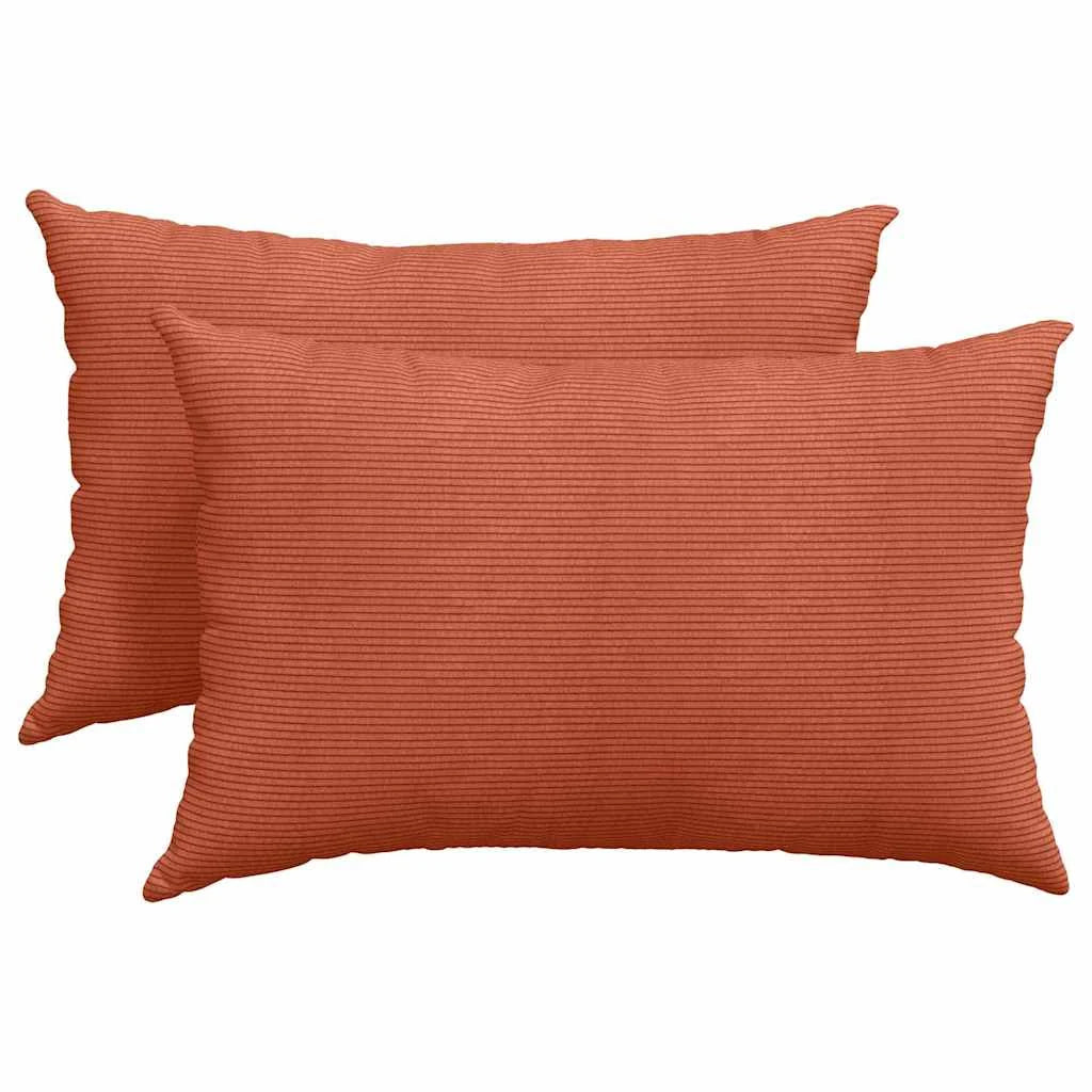 Coussin Orange rouge orange : lot de 2 coussins garnis