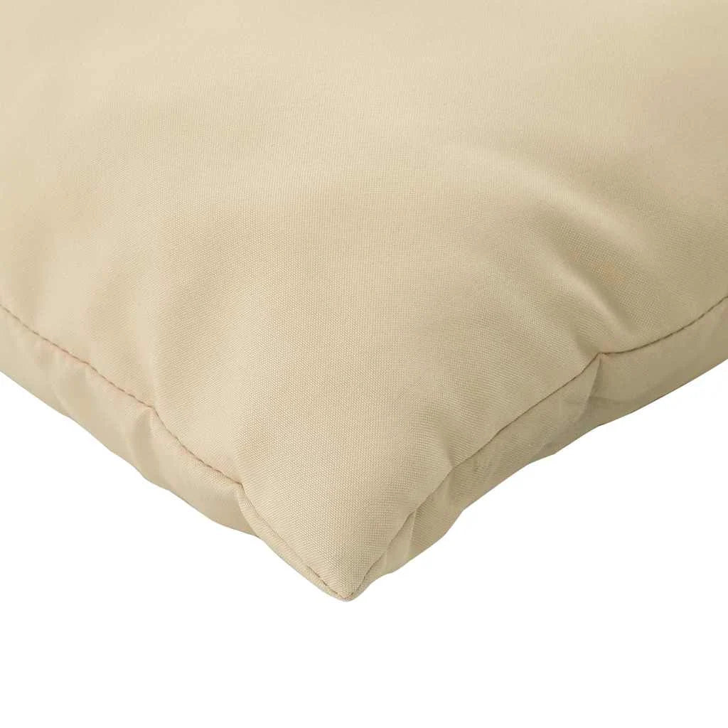 Coussin Palette beige : garnissage fibres creuses et fibres de mousse