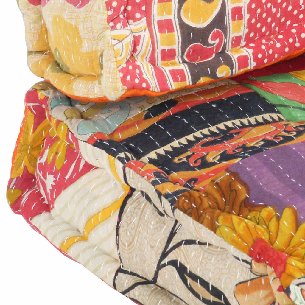 Coussin Patchwork multicolore : garnissage mousse et polyester