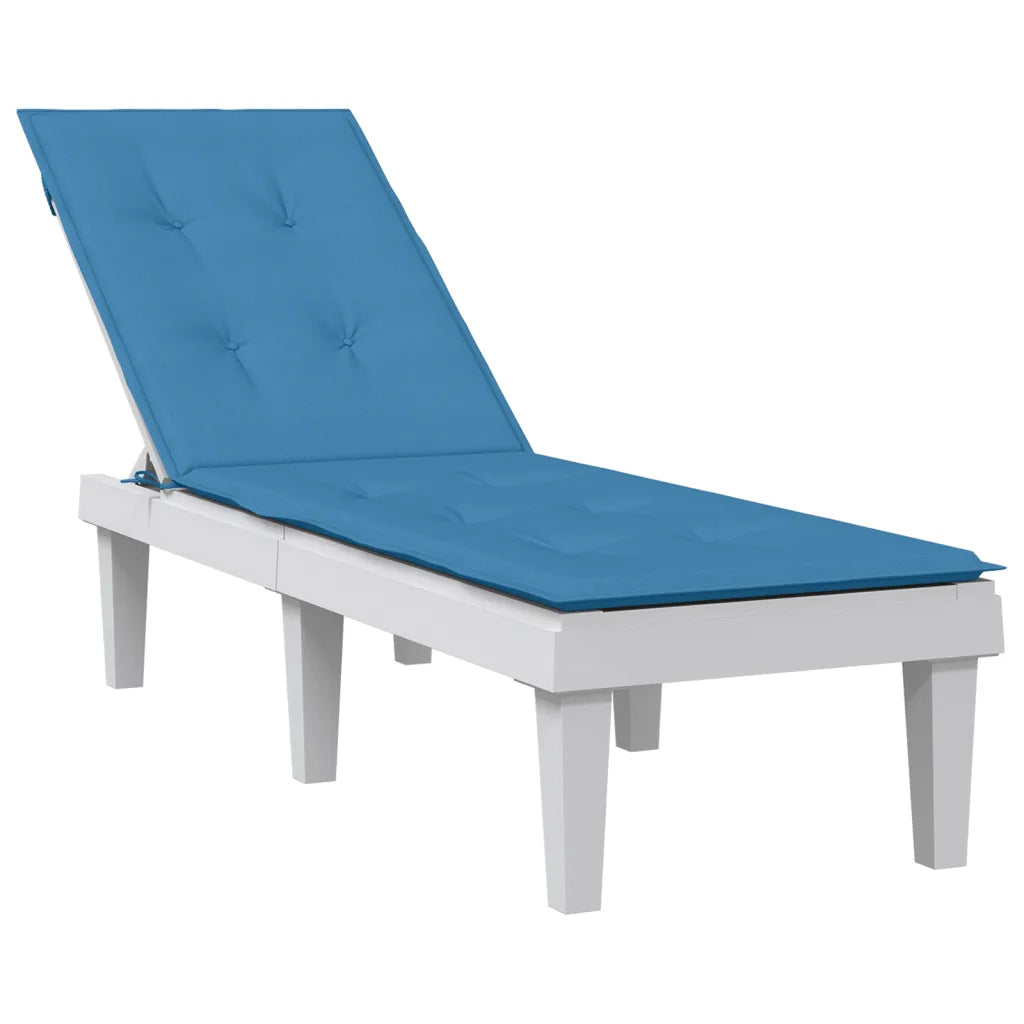 Un Coussin de Bain de Soleil bleu qui s'adaptera parfaitement à un Fauteuil à Bascule. Disponible en plusieurs coloris.