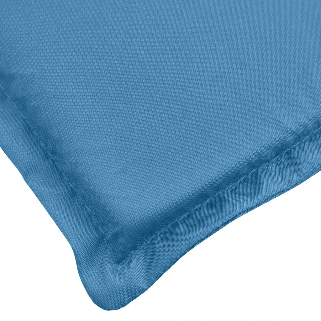 Un Coussin de Bain de Soleil bleu qui s'adaptera parfaitement à un Fauteuil à Bascule. Disponible en plusieurs coloris.