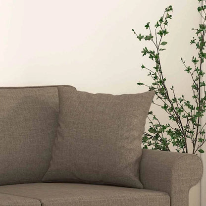 Coussin Taupe : tissu 100 % polyester
