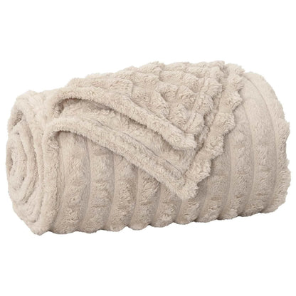 Couverture Beige, coloris beige, format 150 x 130 cm