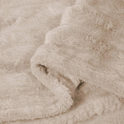 Couverture Beige, polaire polyester, coloris beige