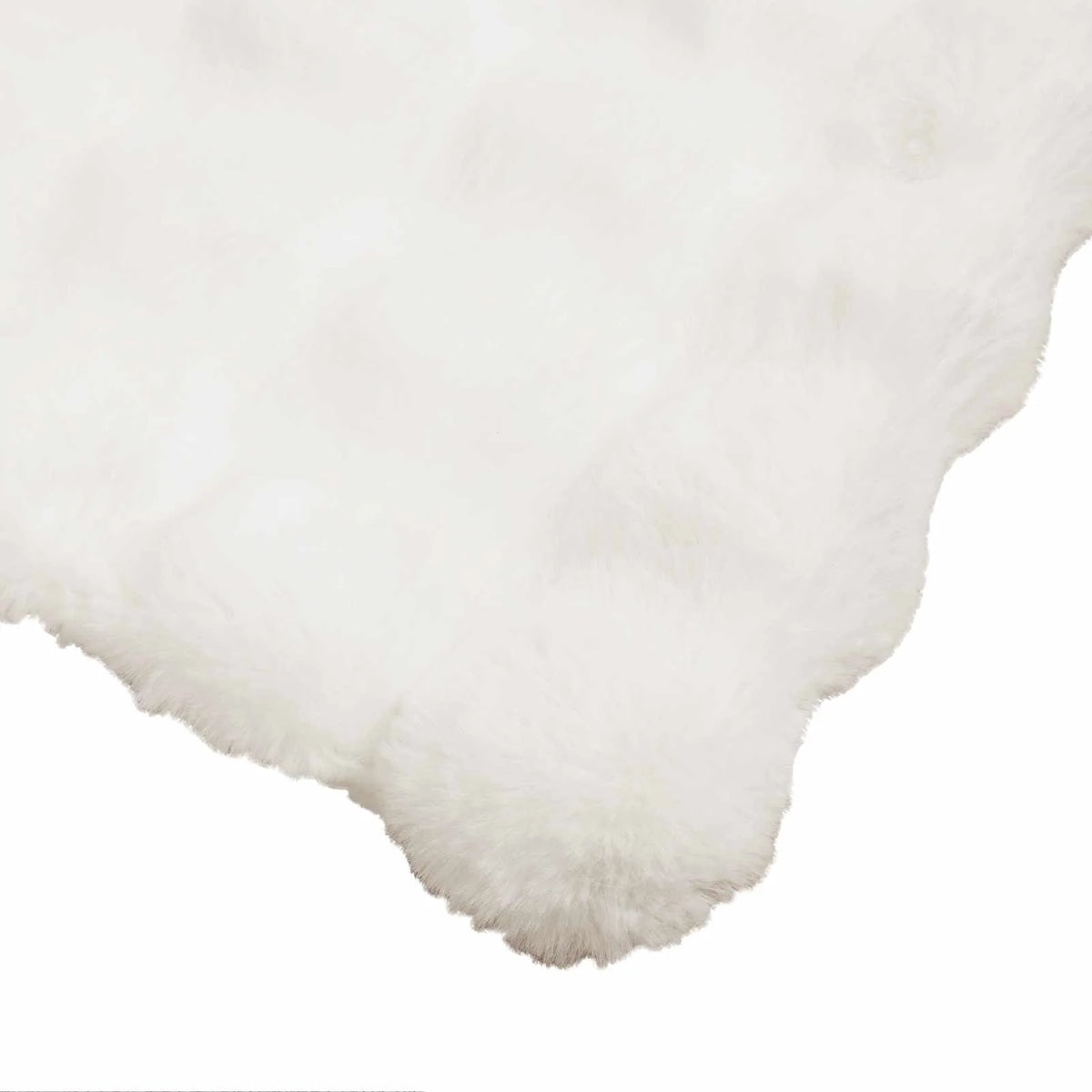 Couverture Fausse Fourrure Blanche, fausse fourrure en polyester, coloris blanc