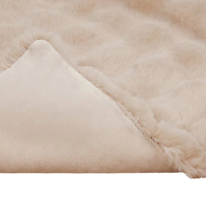Couverture beige de la référence Couverture Fausse Fourrure