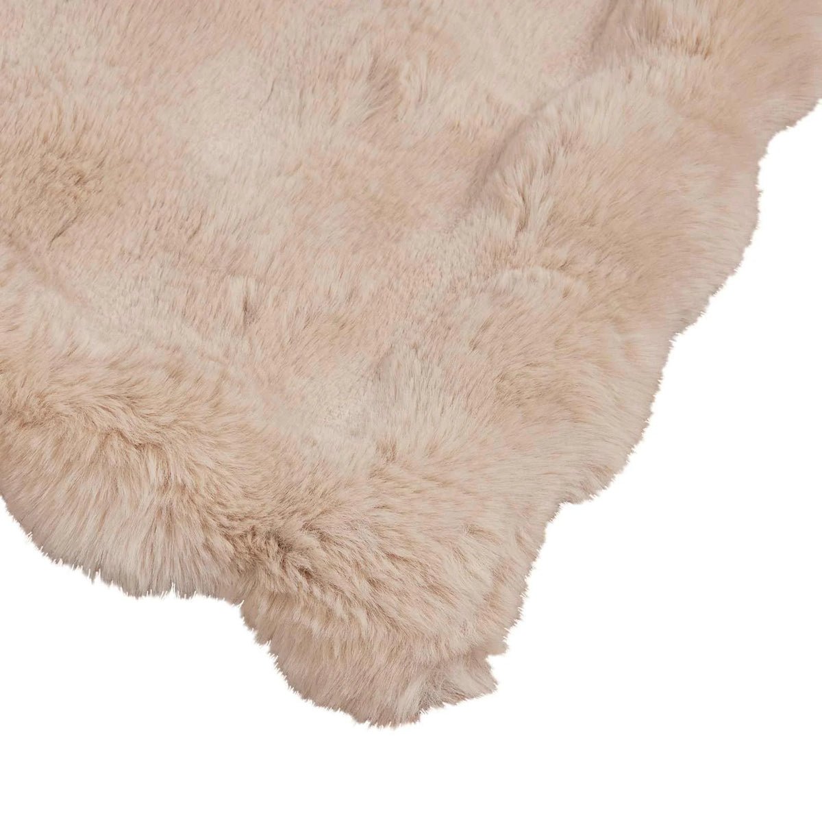 Couverture Fausse Fourrure, fausse fourrure en polyester, coloris beige
