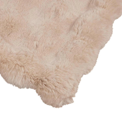 Couverture Fausse Fourrure, fausse fourrure en polyester, coloris beige