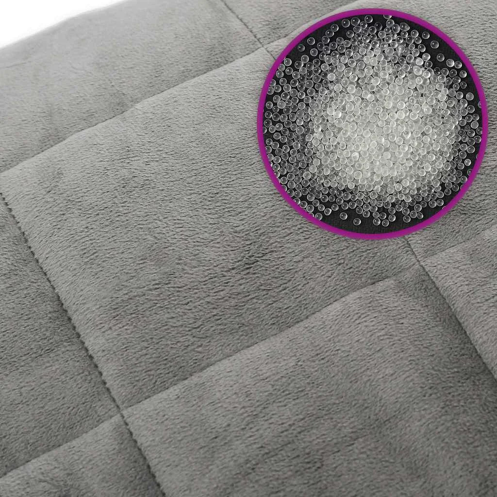 Couverture Lestée 9 Kg, extérieur coton, coloris gris