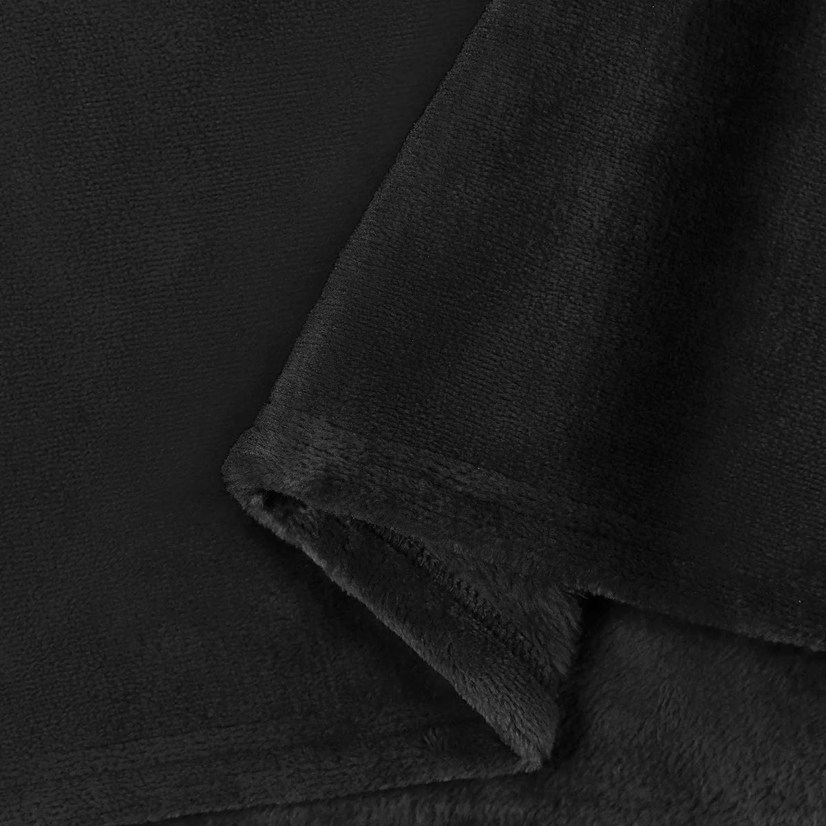 Couverture Noire, polaire polyester, coloris noir