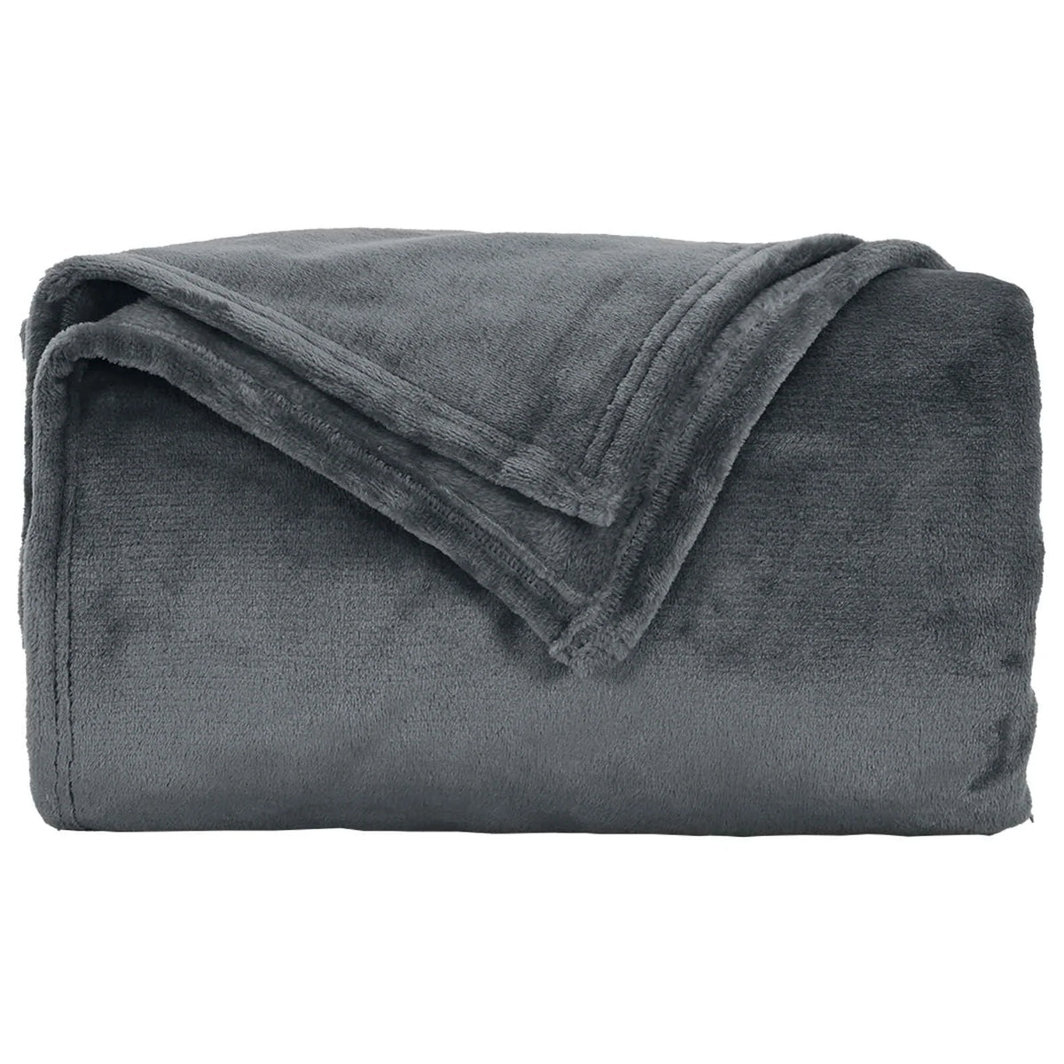 Couverture Polaire au format 150 x 130 cm, modèle gris foncé