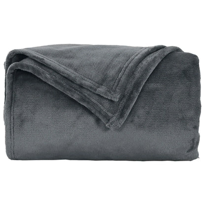 Couverture Polaire au format 150 x 130 cm, modèle gris foncé