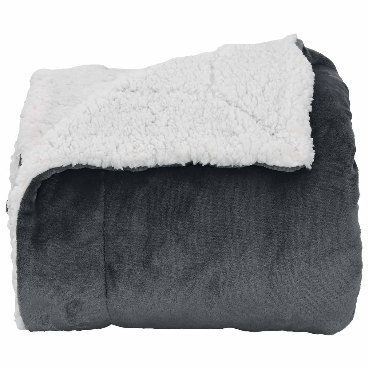 Couverture Polaire Épaisse au format 240 x 220 cm, modèle gris foncé