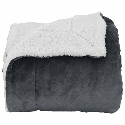 Couverture Polaire Épaisse au format 240 x 220 cm, modèle gris foncé