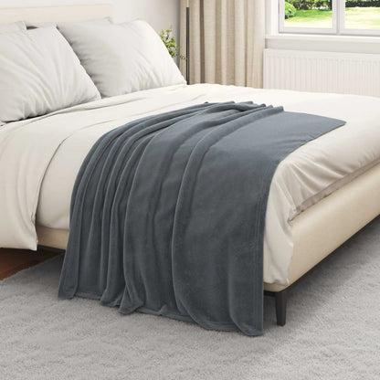 Couverture Polaire gris foncé, polaire polyester