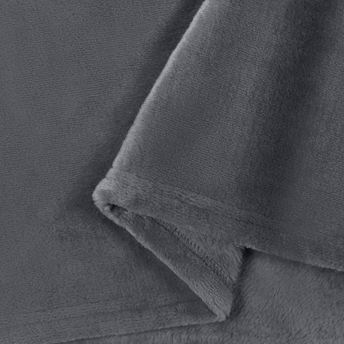 Couverture Polaire, polaire polyester, coloris gris foncé