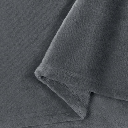 Couverture Polaire, polaire polyester, coloris gris foncé