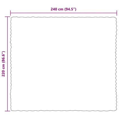Couverture Verte vert foncé, dimensions fournisseur 220 x 240 cm
