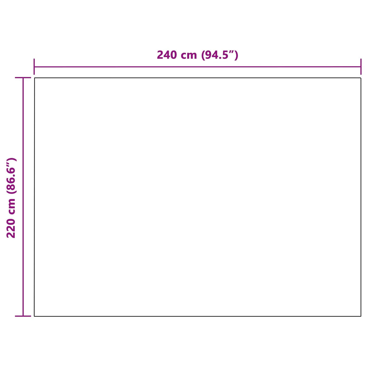 Couverture Violette pourpre, dimensions fournisseur 240 x 220 cm