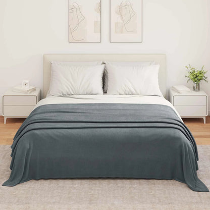 Couverture XXL gris foncé, polaire polyester