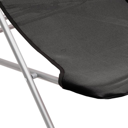 Détail de l’assise en textilène et de la structure de plage