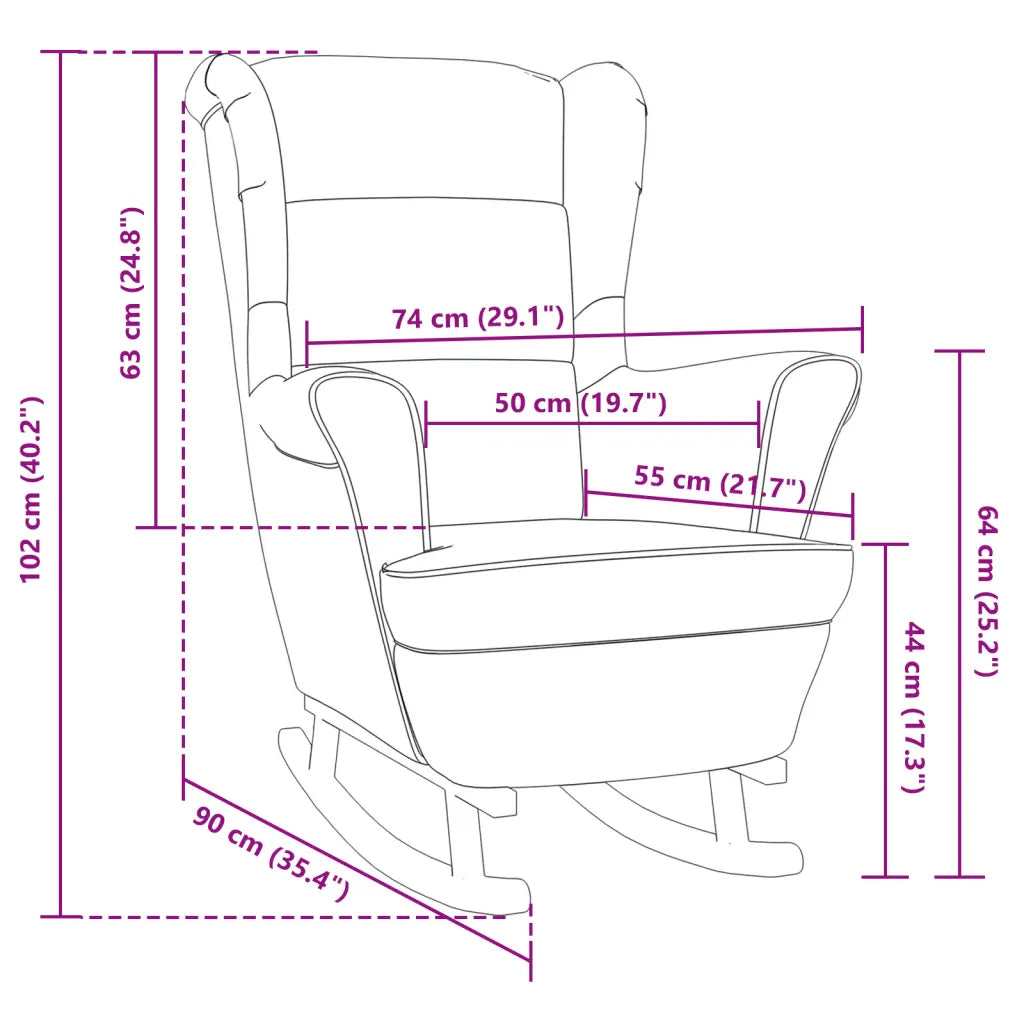 Un Fauteuil à Bascule rocking chair, au style ancien, confortable avec différents coloris au choix.