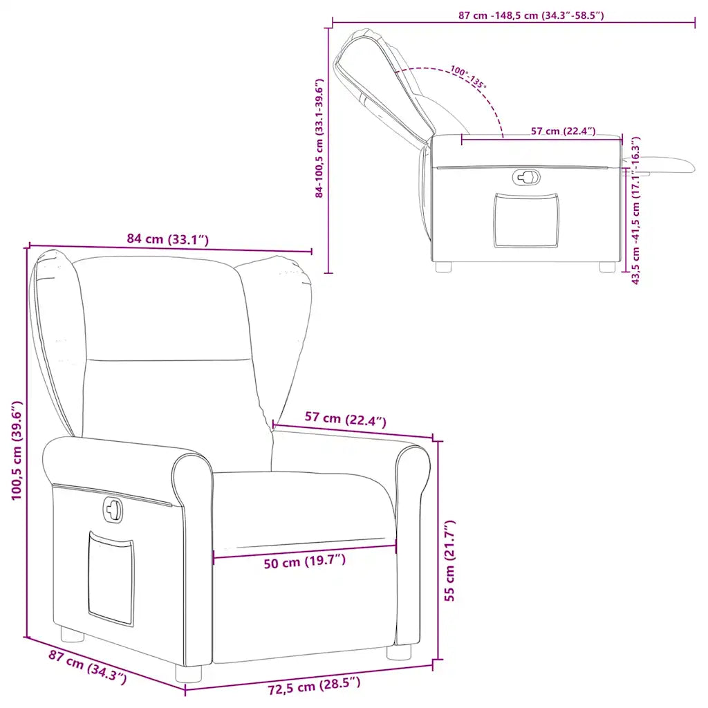 Un Fauteuil confortable avec un dossier inclinable pratique.