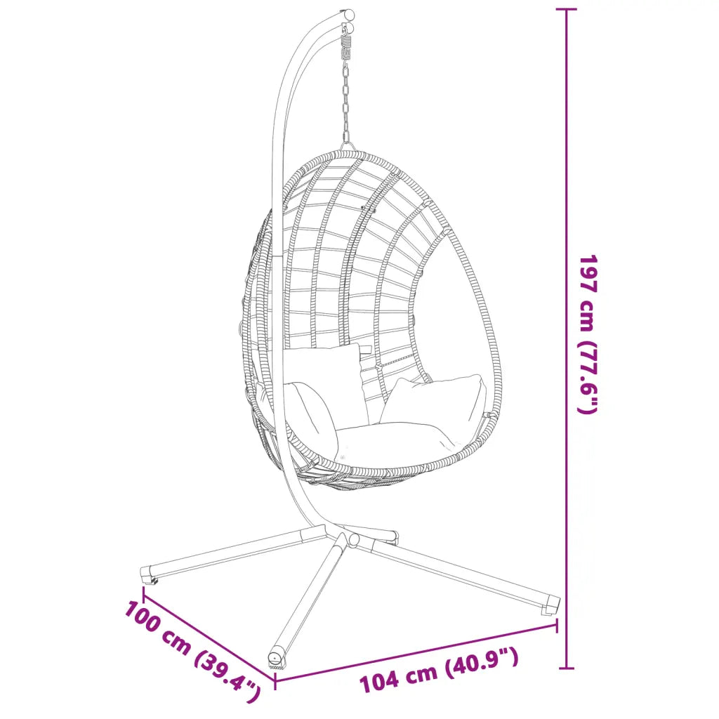 Un Fauteuil Œuf à bascule avec fonction balançoire. Disponible en plusieurs coloris.