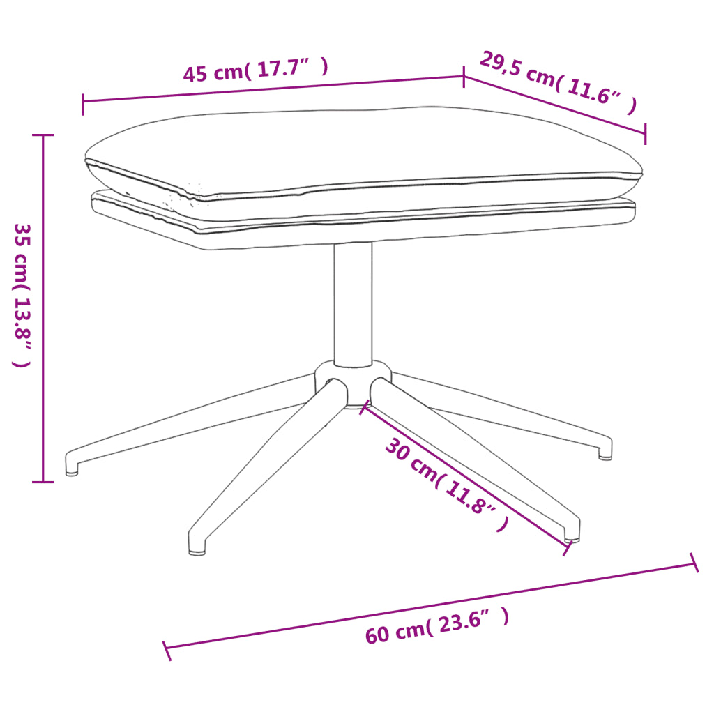 Un Repose-Pieds de Bureau légèrement vintage avec son pied en métal. Disponible en différents coloris.